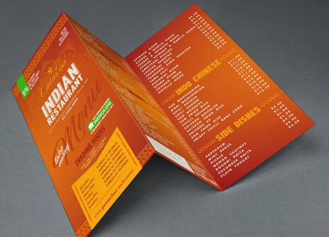 Indian restaurant graphic design project