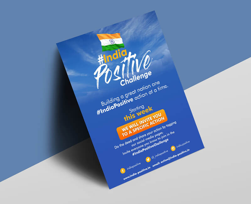 India Positive graphic design project