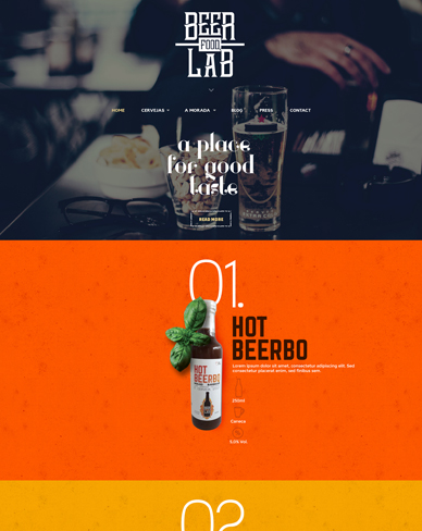 Beer Food Lab Custom and Outsource Web Design