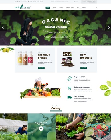 Earth Aromaa E-commerce Website