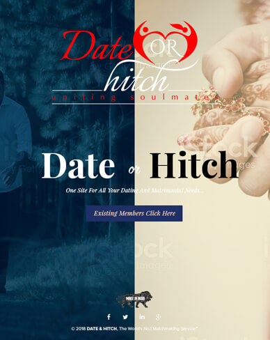 Date or Hitch Landingpage Design